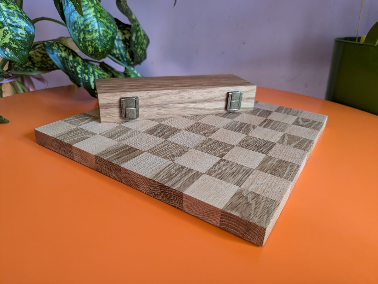 2.3" King Handmade Stainless Steel Chess Set. Square vs Round