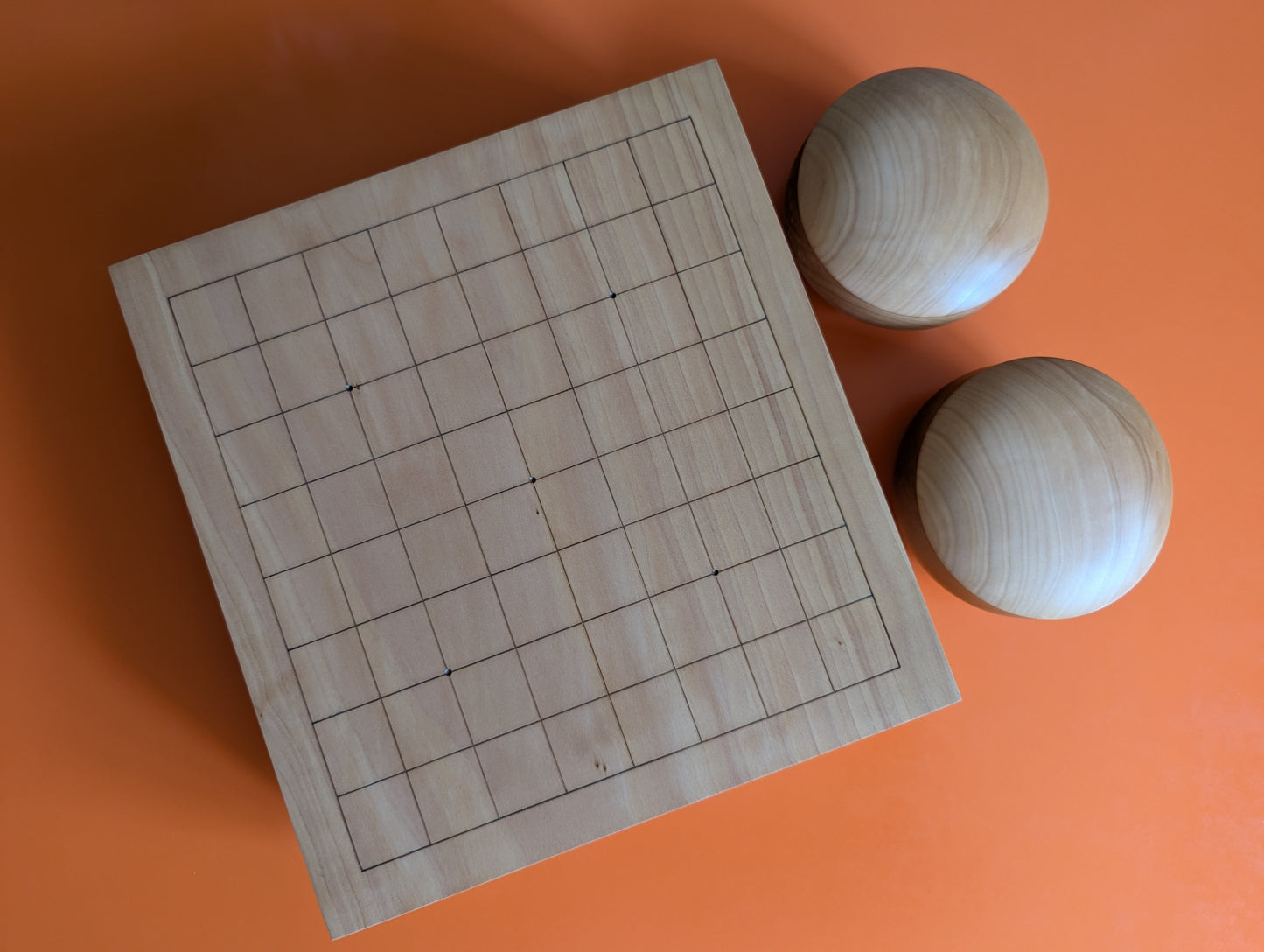 Solid Pear wood 9x9 hand carved game Go board with pear wood bowls and stones