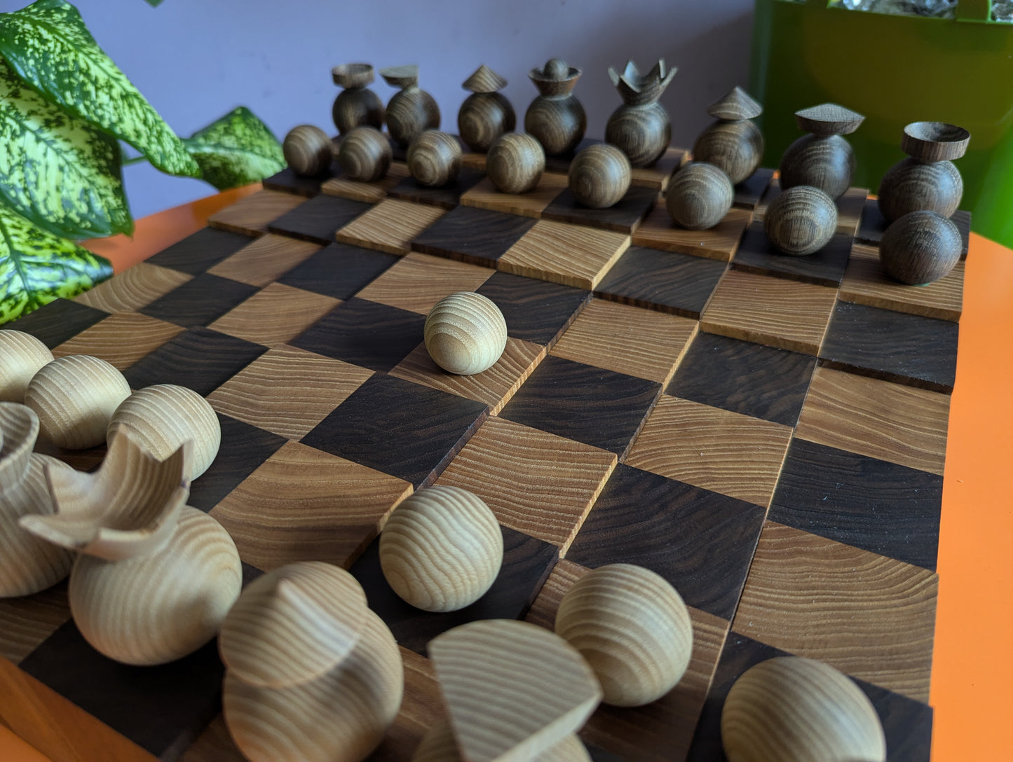 WAVE VII - Handmade Tiered 3D Wooden Chessboard
