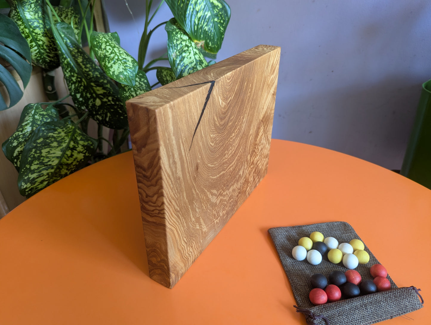 Wooden Jarmo game set. Handmade Ash wood board