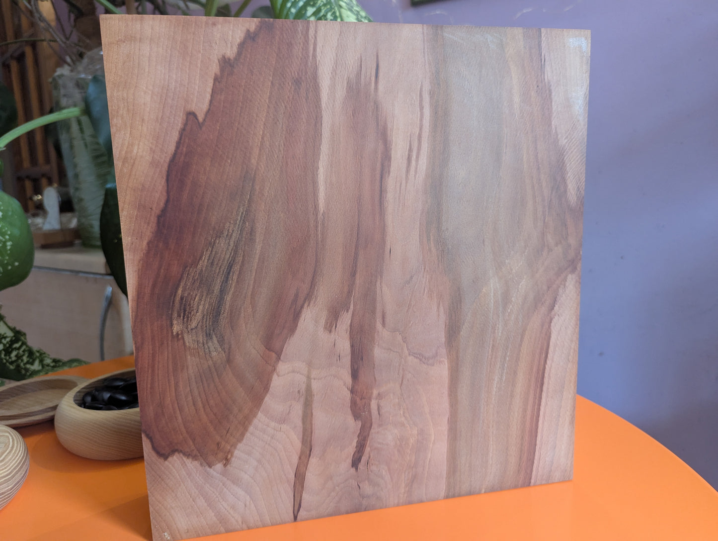 4" solid pear wood 13x13 game Go board. Medium Goban