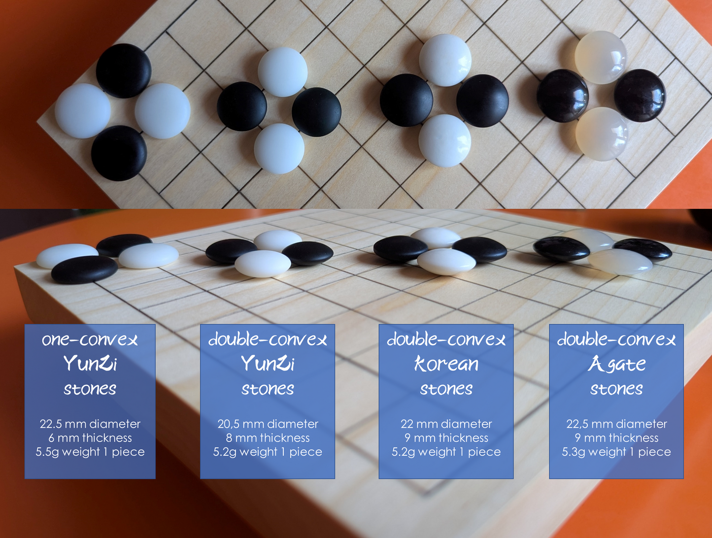 Solid walnut 9x9 Goban. Hand carved game Go board