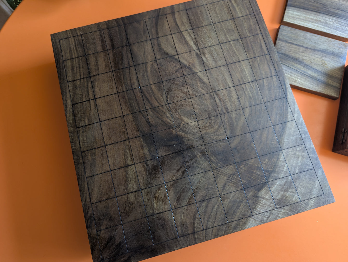 Handmade solid walnut Shogi game set