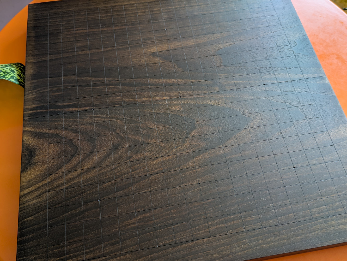 Foldable 19x19 solid walnut Goban. Handmade game Go board. Traditional Japanese games.