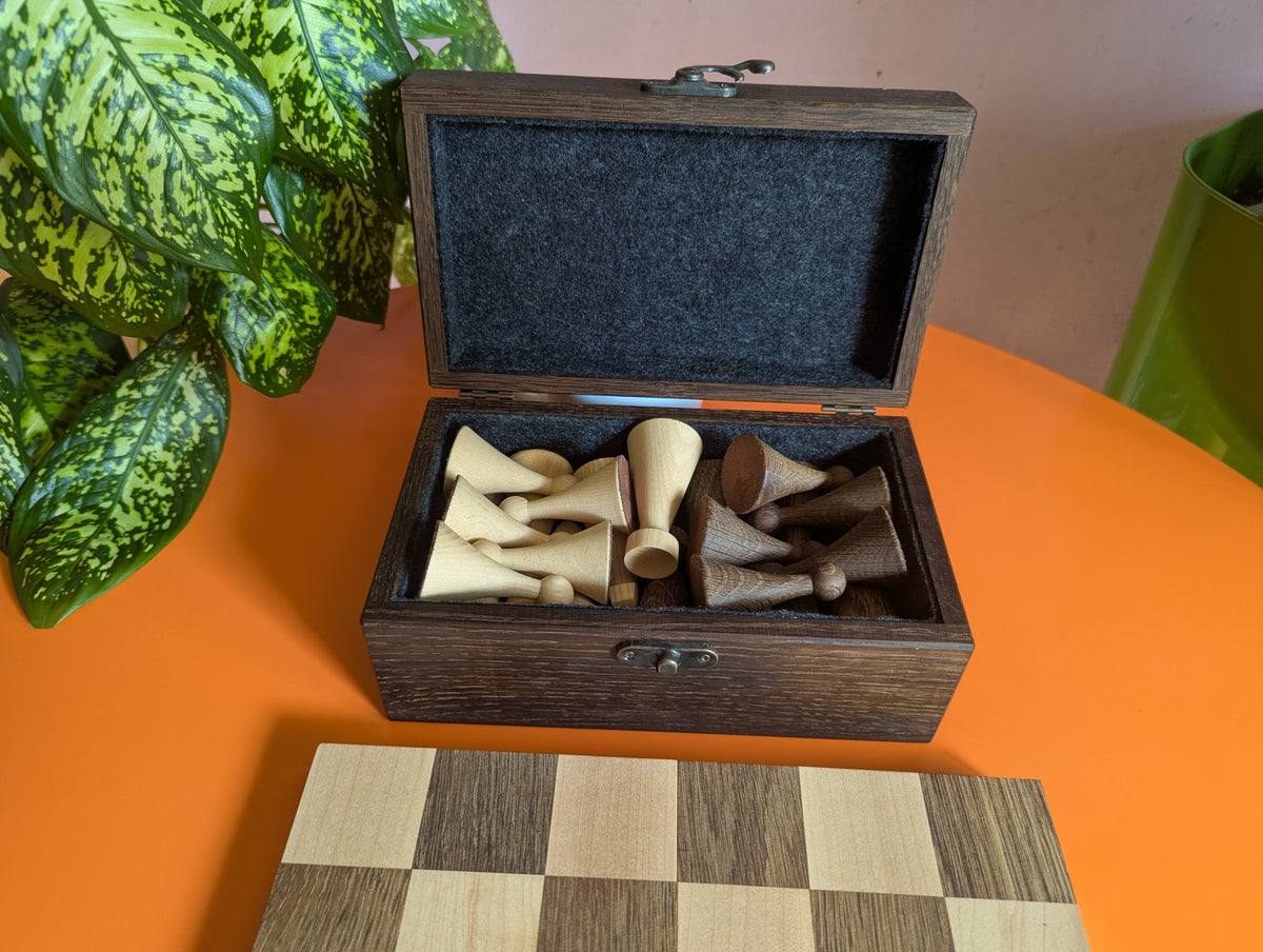 Mini Chess 5x6: Compact wooden set