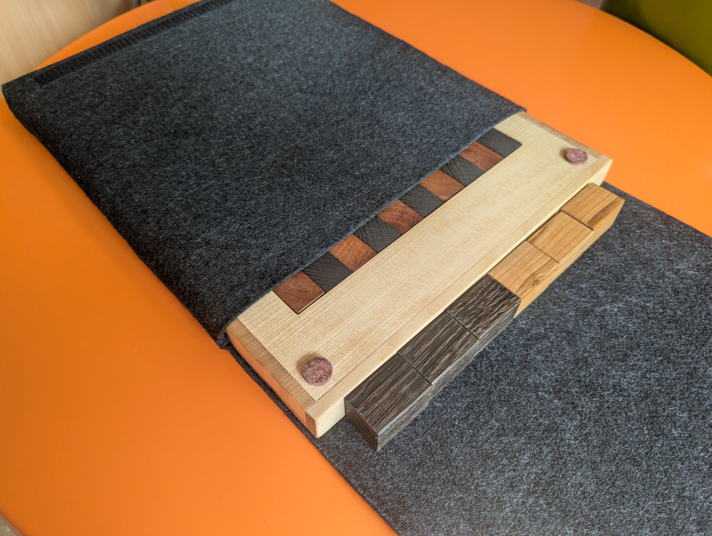 13" wooden Entrapment game set.