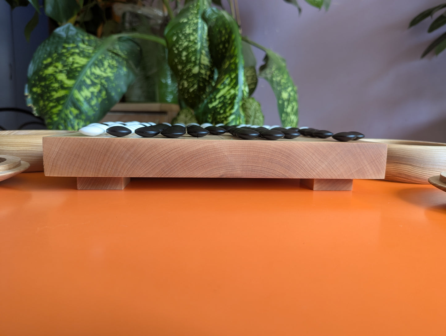 13x13 solid maple wood game Go board. Medium Goban