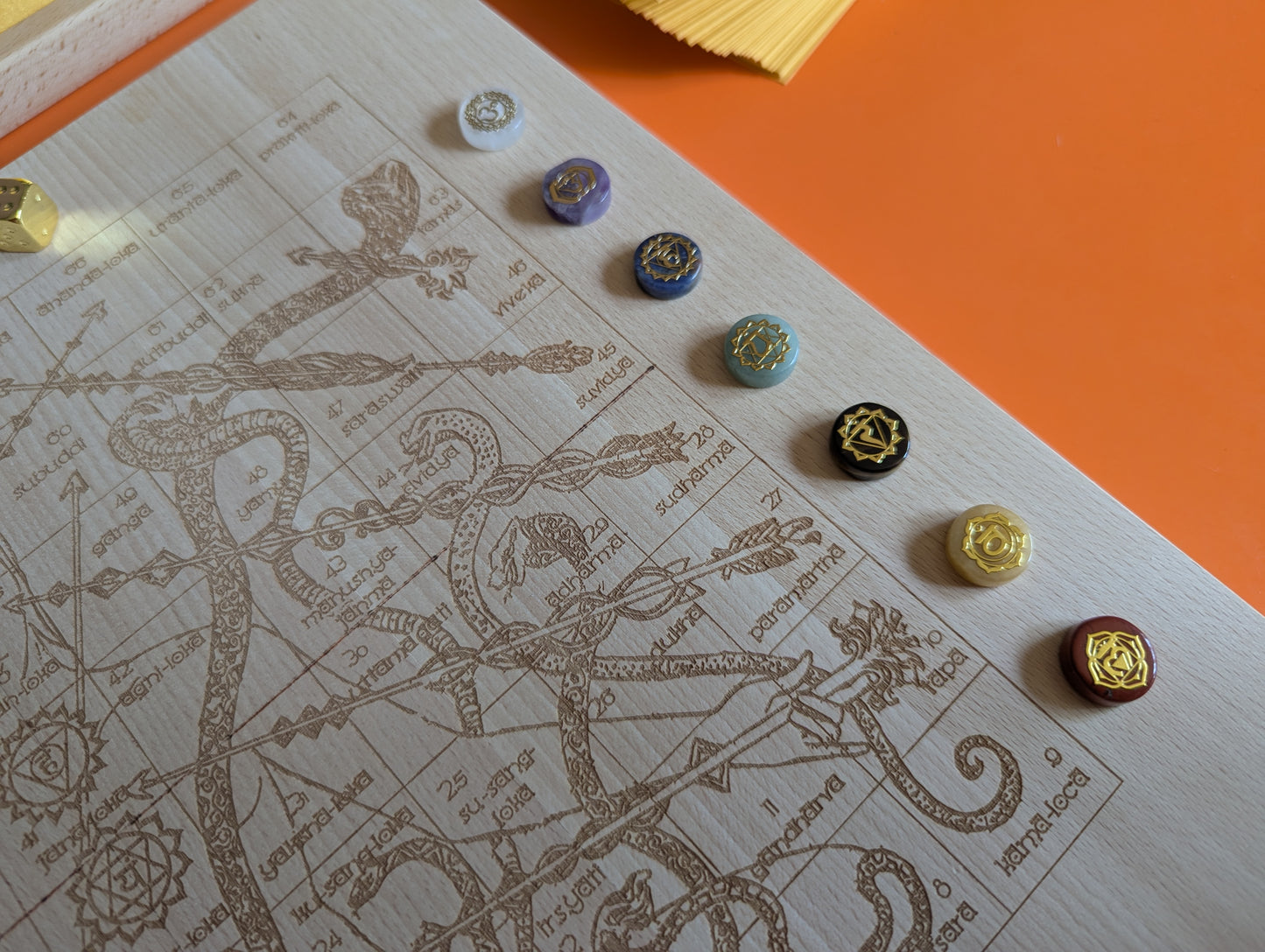Personal wooden Leela game set - yoga board game of self-knowledge.