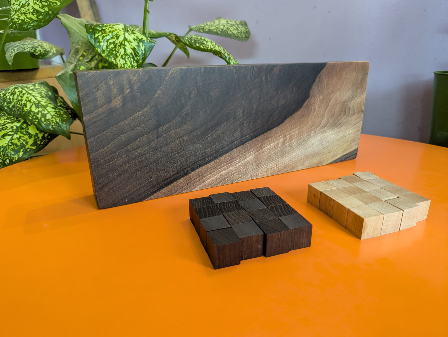 Wooden Astar game set. Handmade Walnut wood board