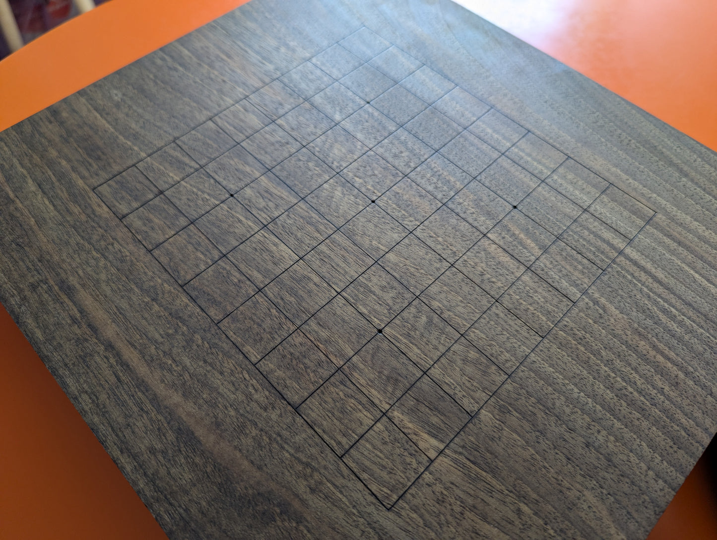 Reversible 13x13 & 9x9 solid walnut game Go set