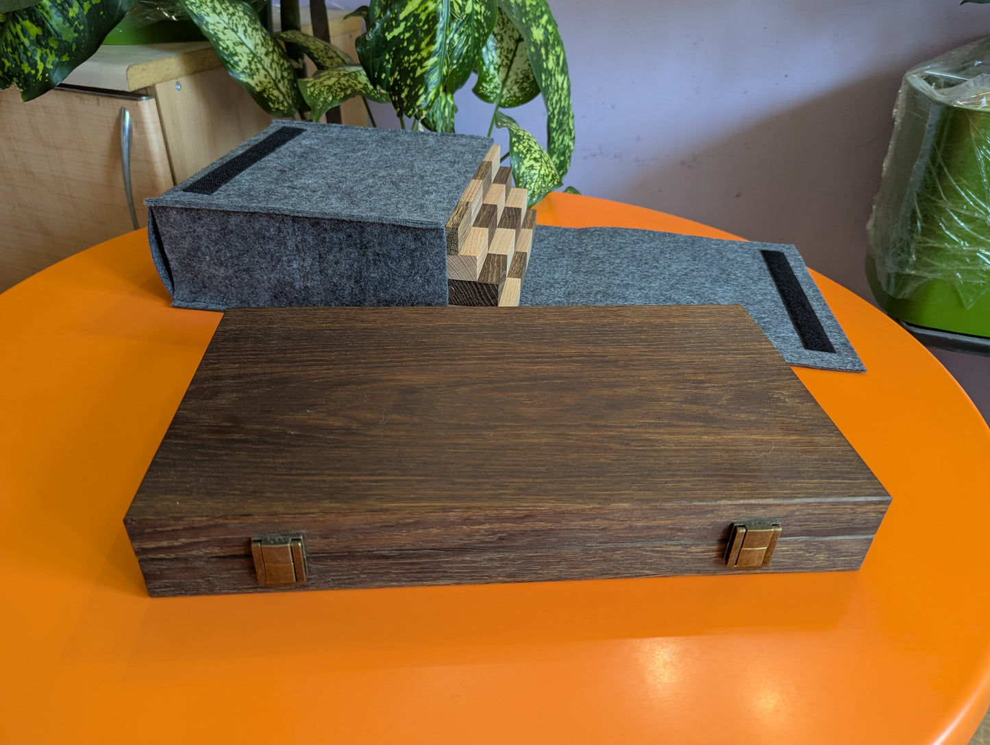 Arimaa chess set and Modern minimalist chess set. Handmade wooden chess pieces