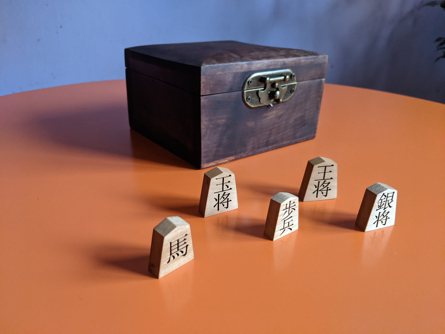 Chu Shogi game set. Handmade solid walnut Middle Shogi.