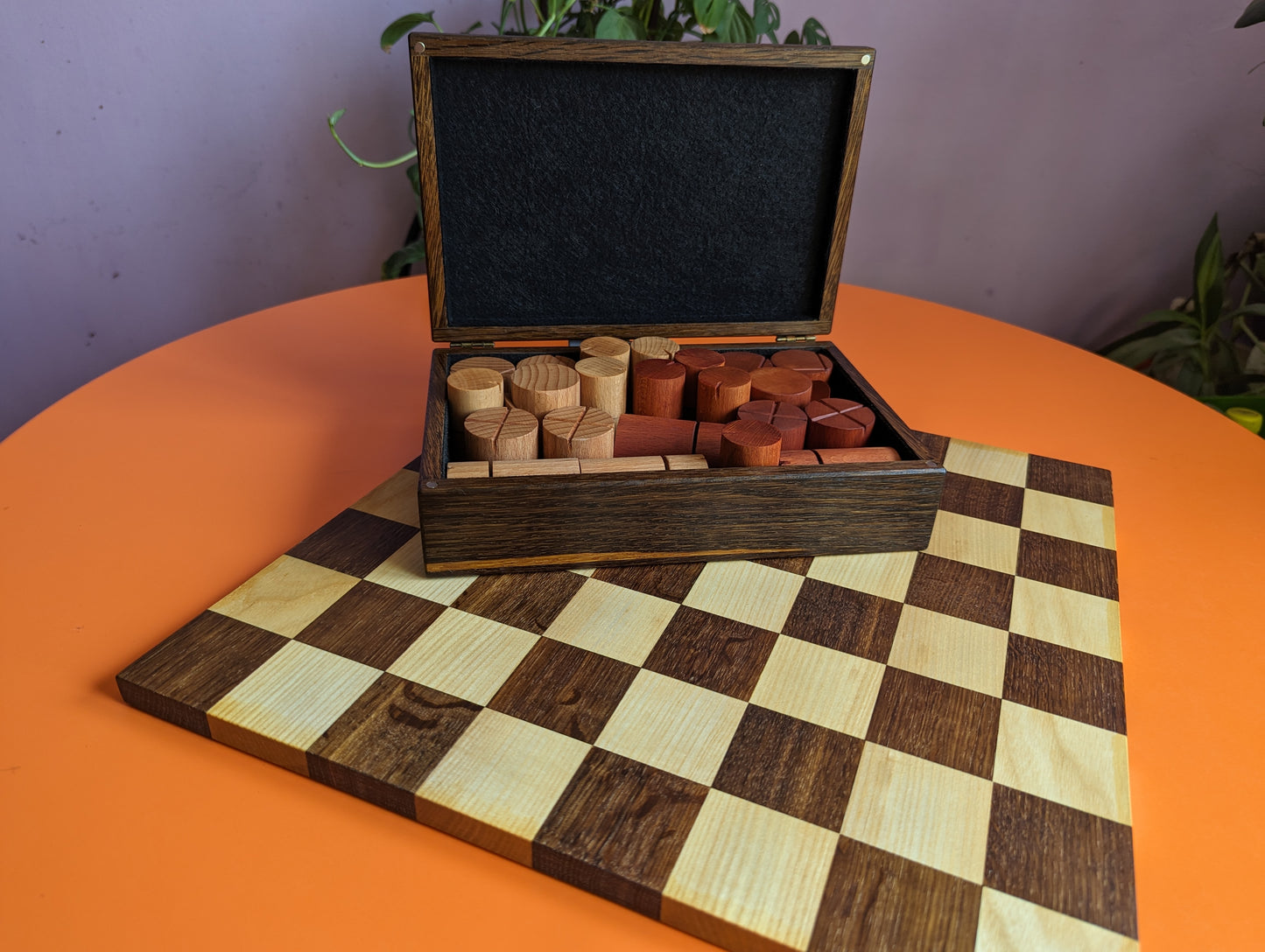 Wooden Chess Set by WoodIdeas. Beech wood handmade Modern chess