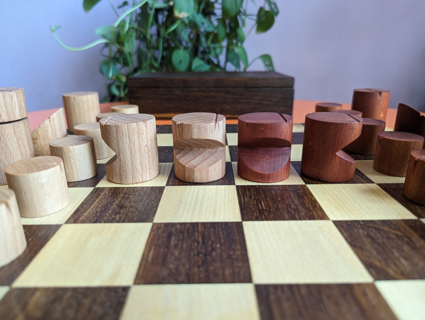 Wooden Chess Set by WoodIdeas. Beech wood handmade Modern chess