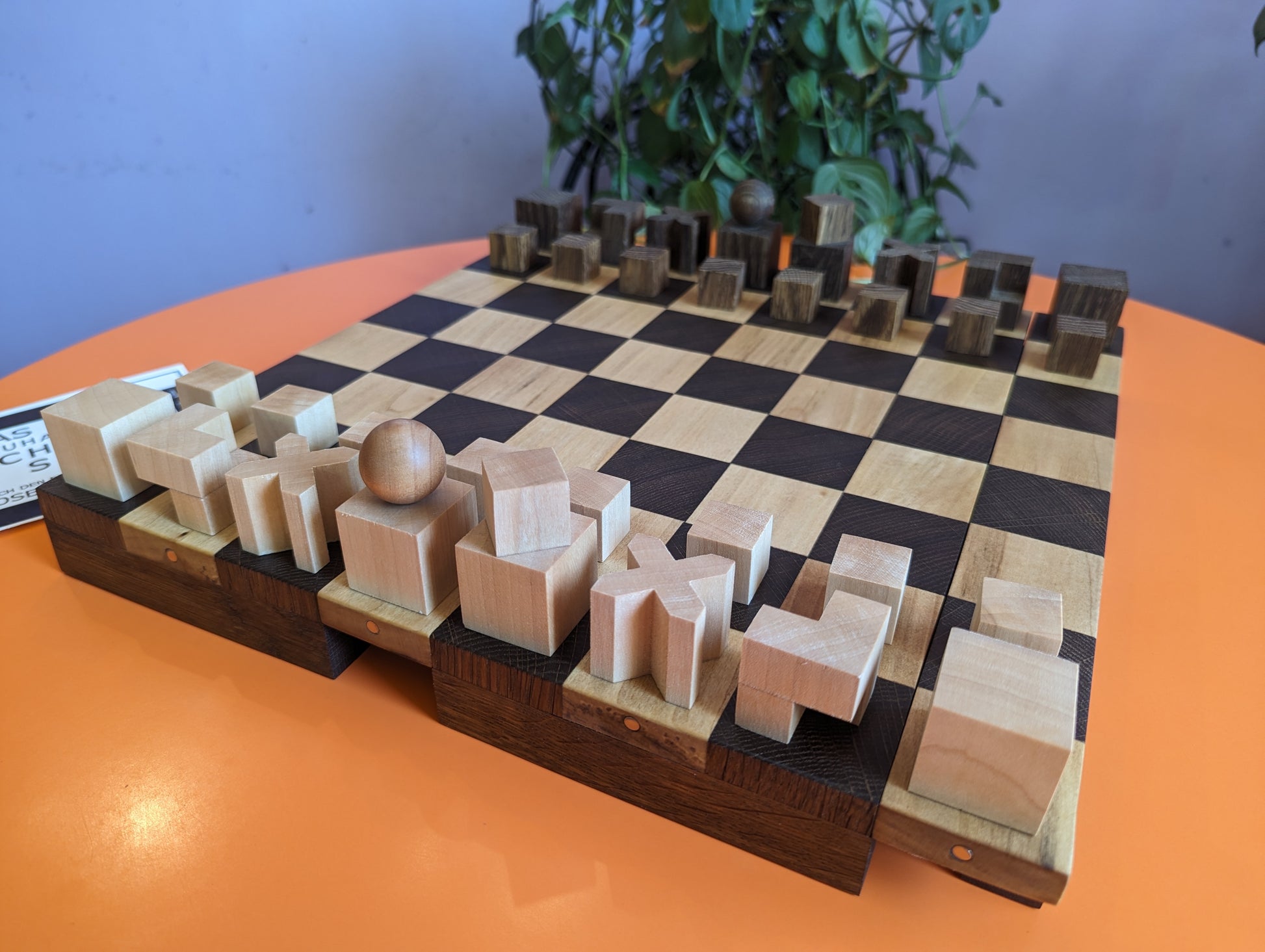 Bauhaus Chess Pieces Handmade Wooden Chess Pieces Set Chess 