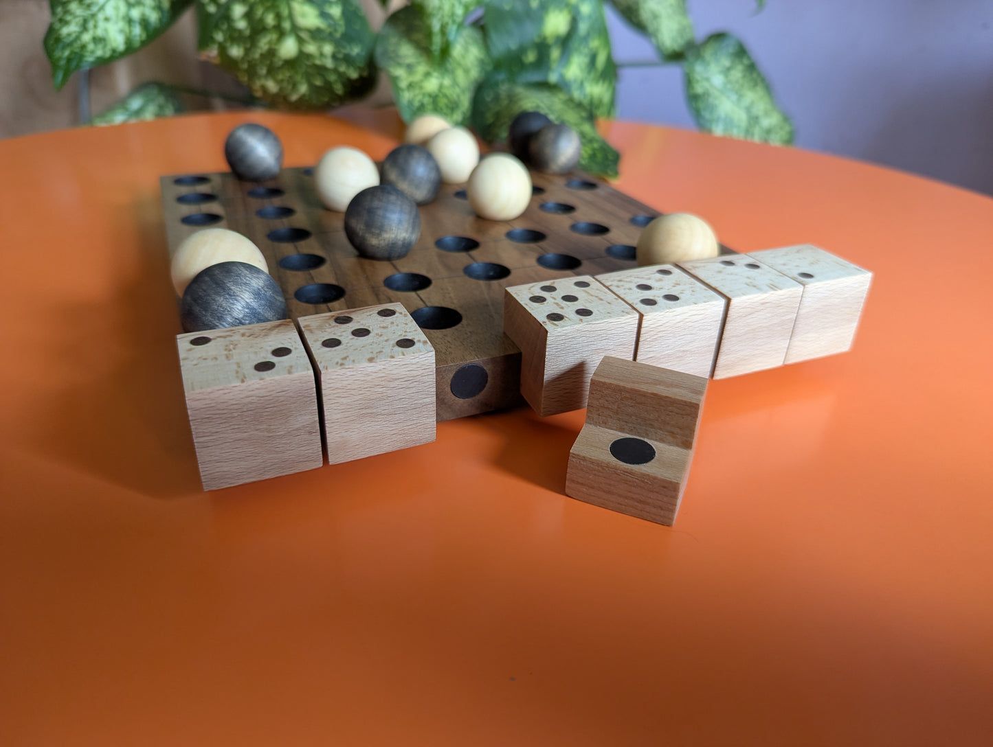 Walnut wood KNJO game set. Redesigned tabletop edition by WoodIdeas