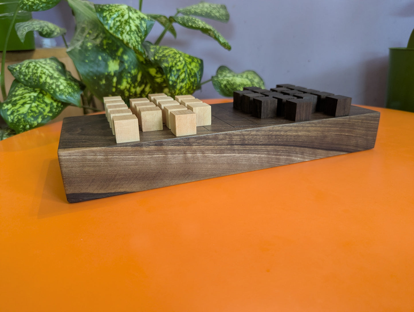 Wooden Astar game set. Handmade Walnut wood board
