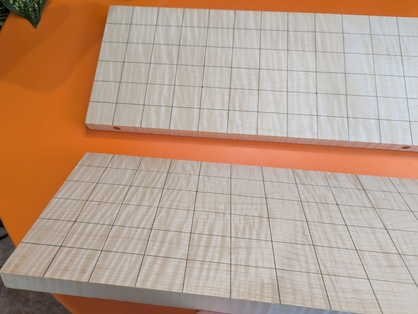 Foldable Chu Shogi game set. Handmade borderless solid Maple Middle Shogi