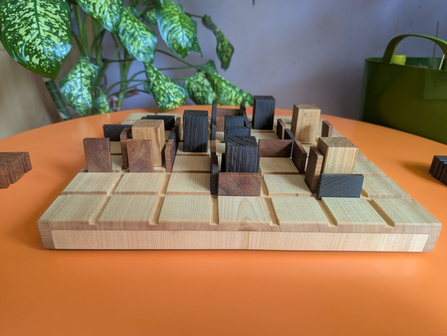 13" wooden Entrapment game set.