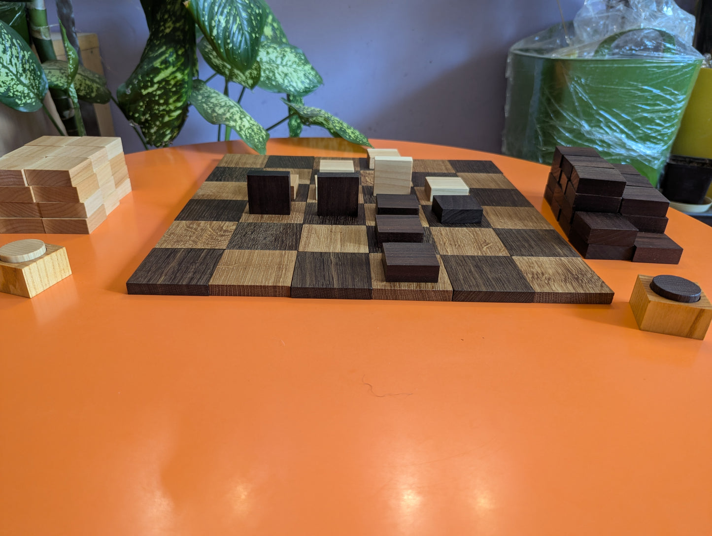Resizeable wooden Tak game set. Handmade addition pack