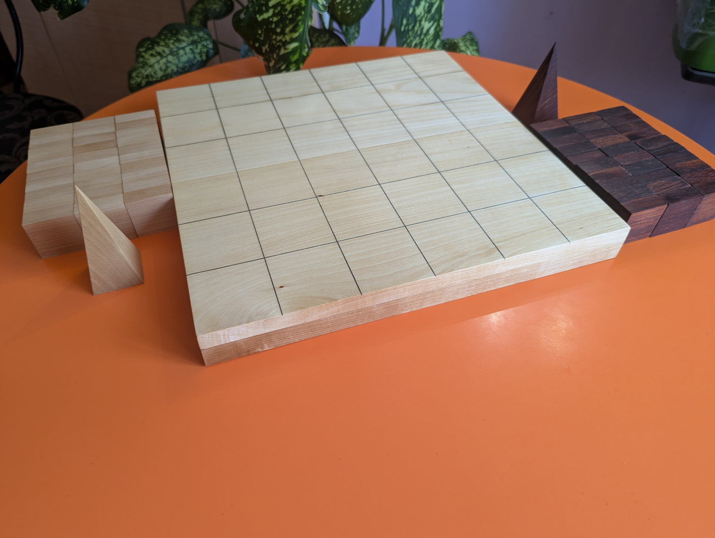 14" Foldable wooden Tak game set.