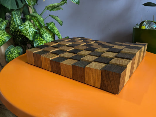 WAVE VII - Handmade Tiered 3D Wooden Chessboard