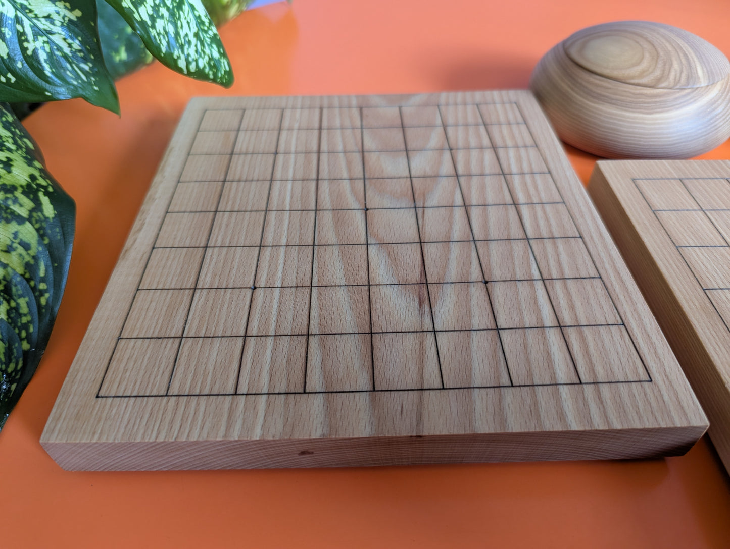 9x9 solid thin Beech wood hand carved game Go board