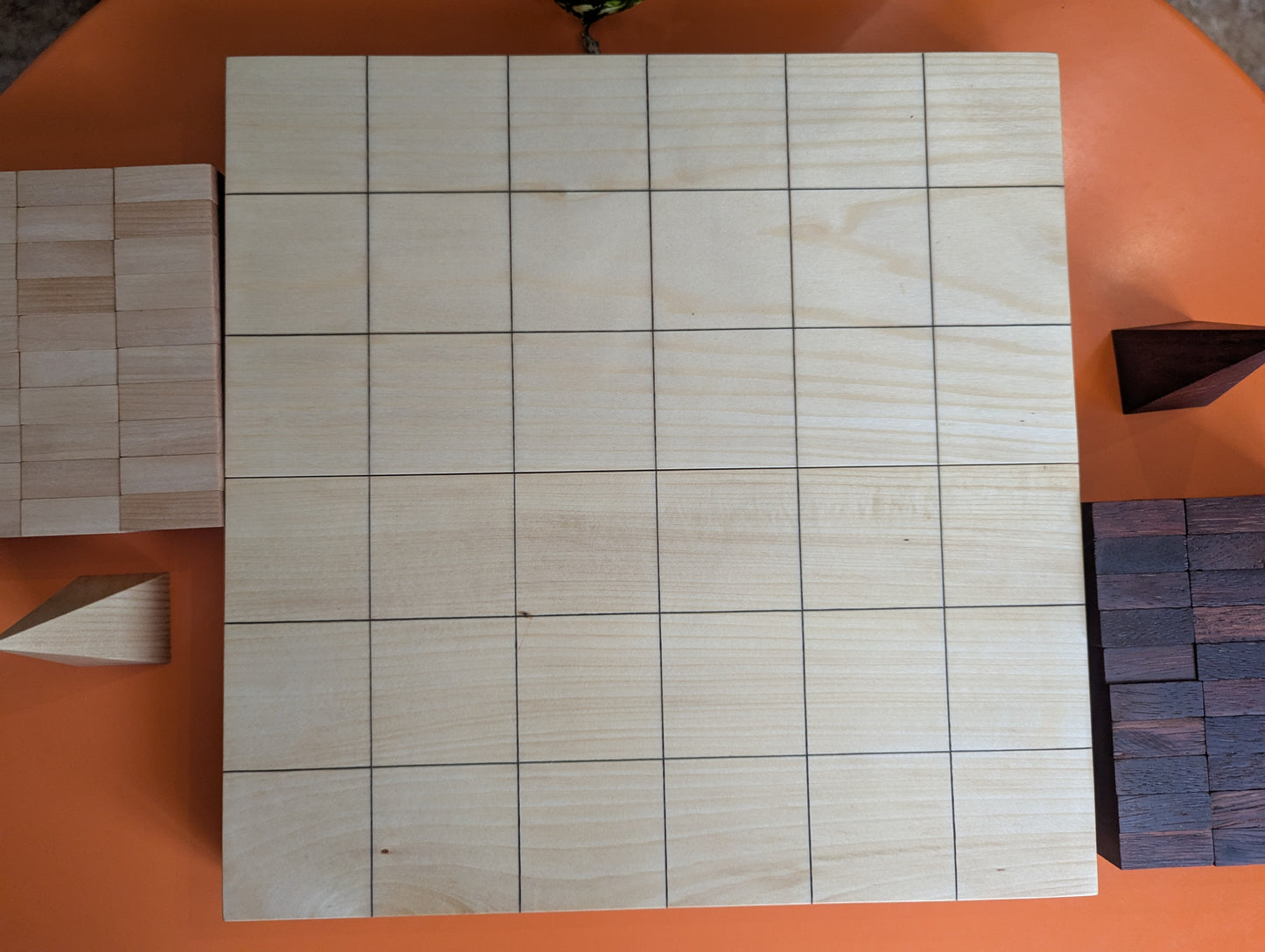 14" Foldable wooden Tak game set.