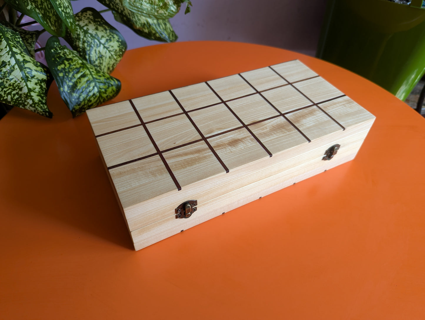 14" Foldable wooden Tak game set.