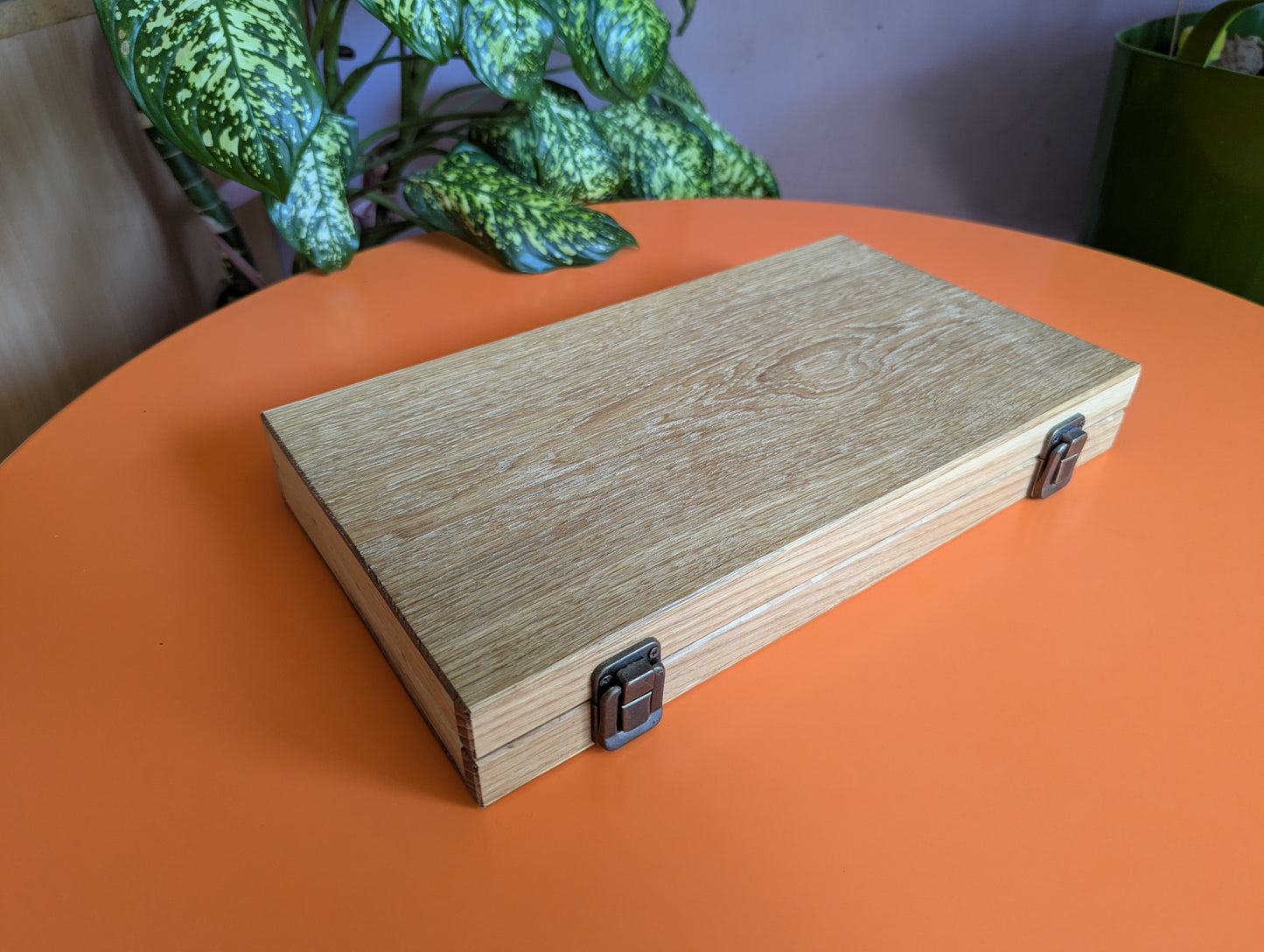 Compact wooden Onitama game set. Hardwood wood tiles. Martial arts game.