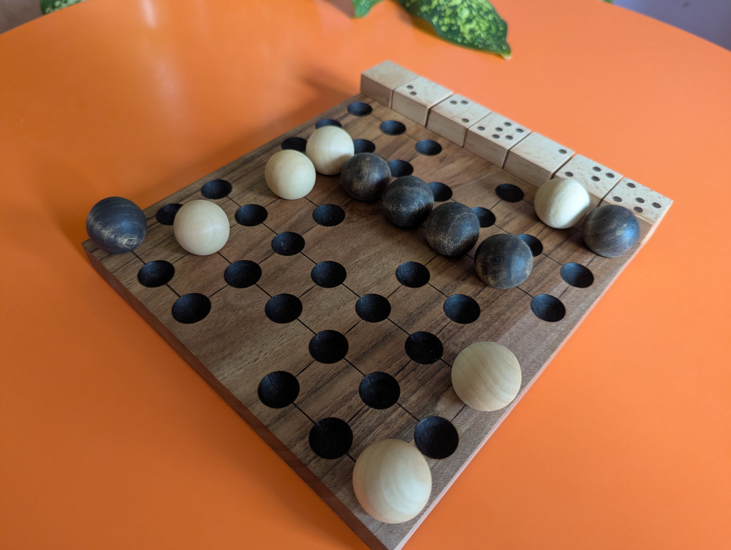 Walnut wood KNJO game set. Redesigned tabletop edition by WoodIdeas