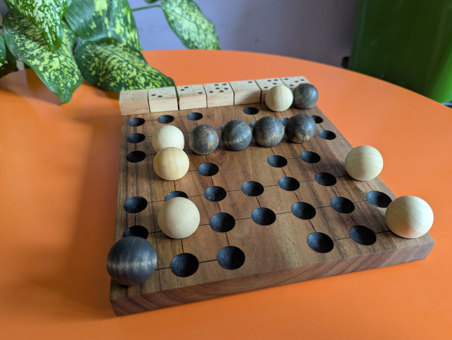 Walnut wood KNJO game set. Redesigned tabletop edition by WoodIdeas