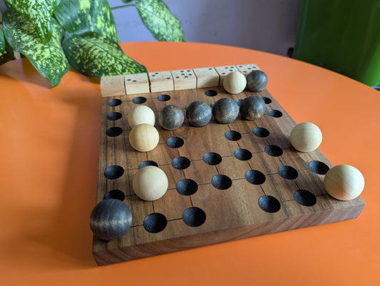 Walnut wood KNJO game set. Redesigned tabletop edition by WoodIdeas