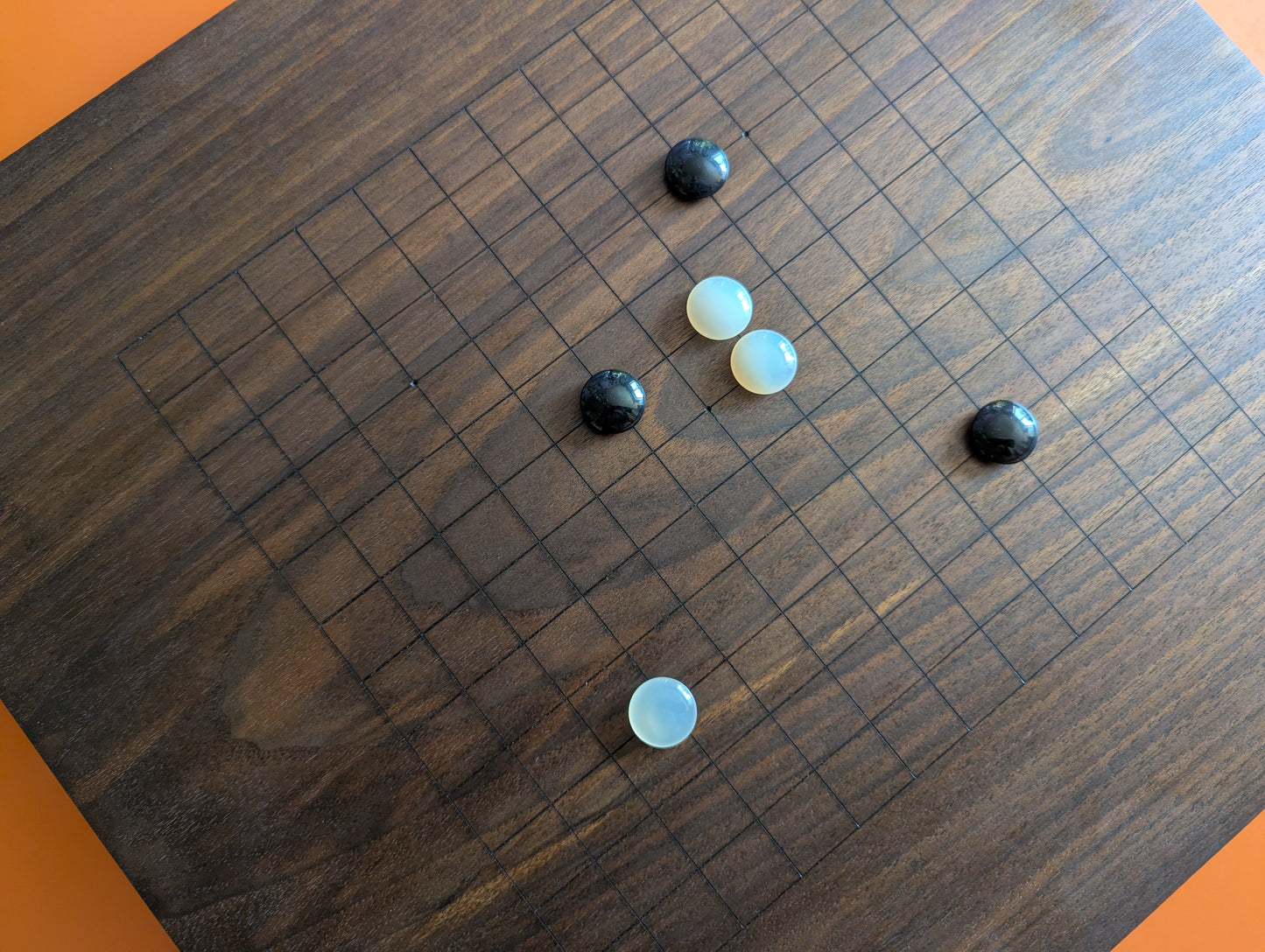 Double-sided 19x19 & 13x13 solid walnut game Go set