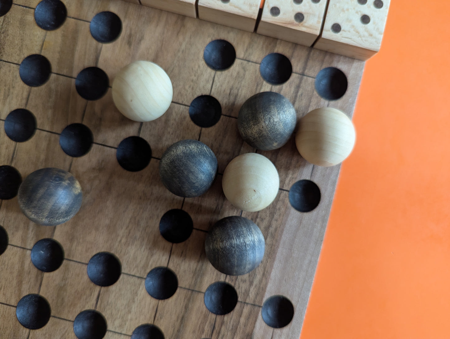 Walnut wood KNJO game set. Redesigned tabletop edition by WoodIdeas