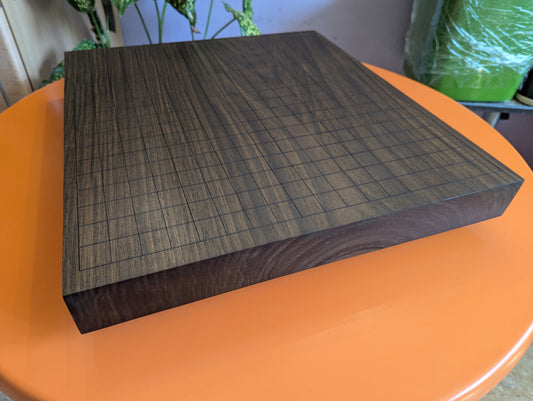 Game Go set 19x19 solid walnut hand carved game Go board. Hardwood board