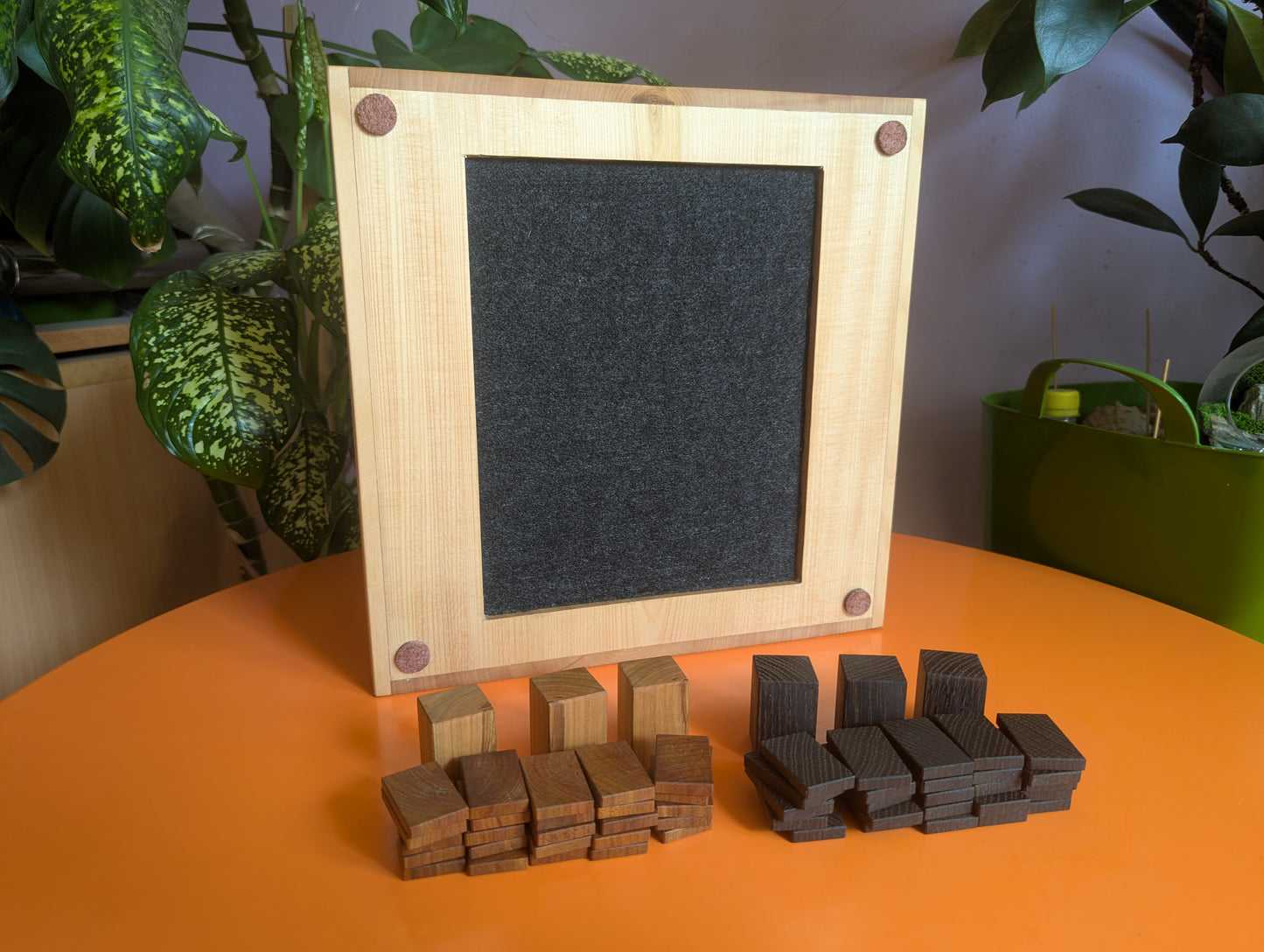 13" wooden Entrapment game set.