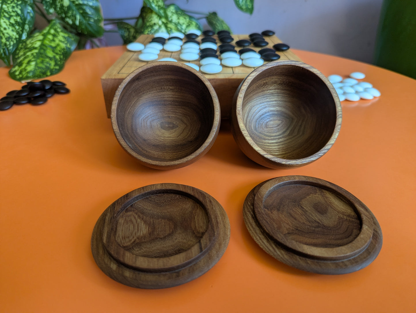 Solid alder 9x9 Goban. Hand carved game Go board