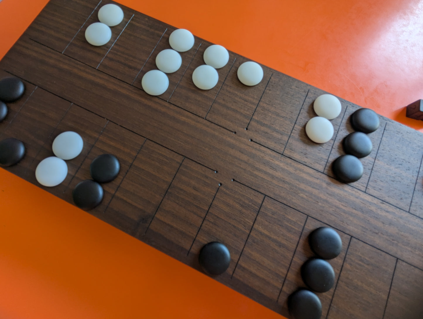 Solid walnut Ban Sugoroku. Handmade board