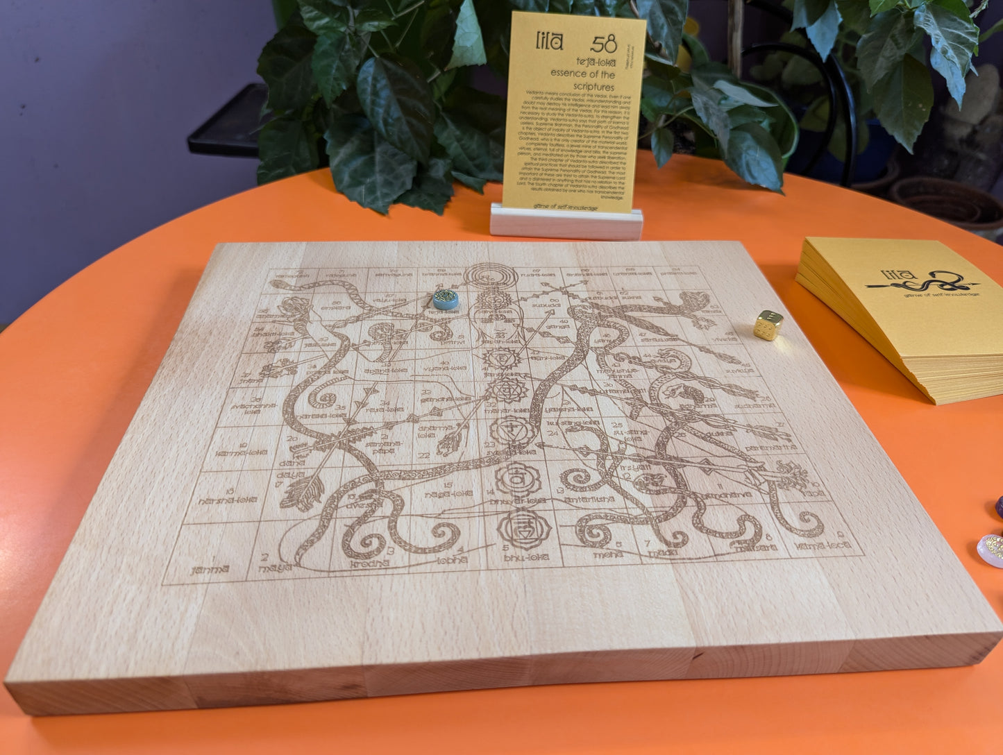 Personal wooden Leela game set - yoga board game of self-knowledge.