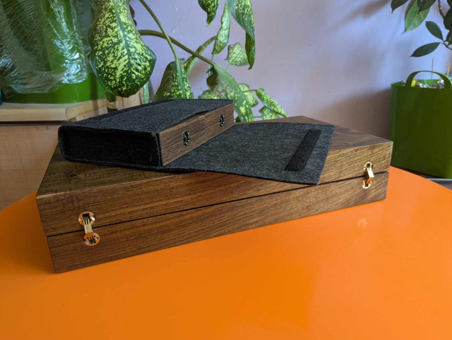 Chu Shogi game set. Foldable Handmade solid walnut Middle Shogi with thick maple pieces. Traditional Japanese games.