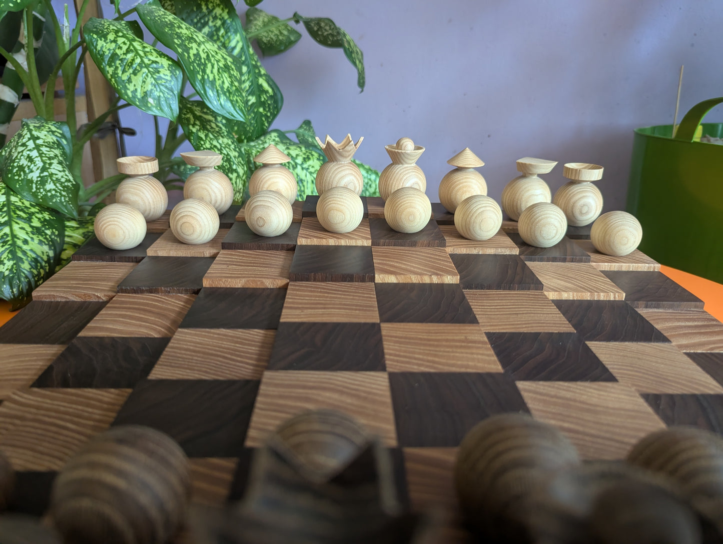 WAVE VII - Handmade Tiered 3D Wooden Chessboard