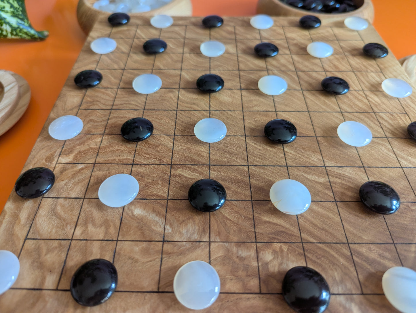 11x11 game board. Ash wood hand carved Goban