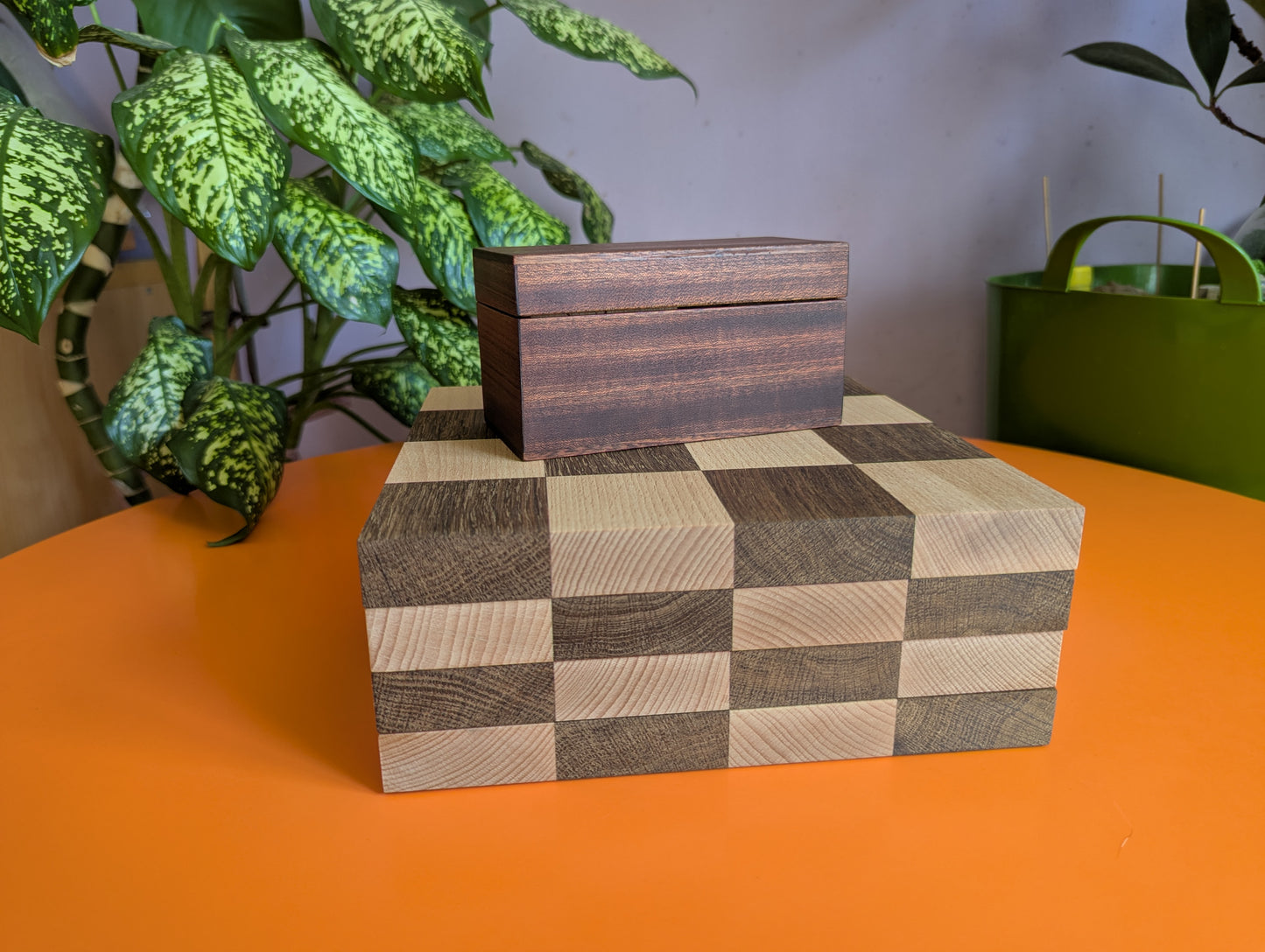 Cubic Chess Set by Charles O. Perry. Handmade wooden reproduction