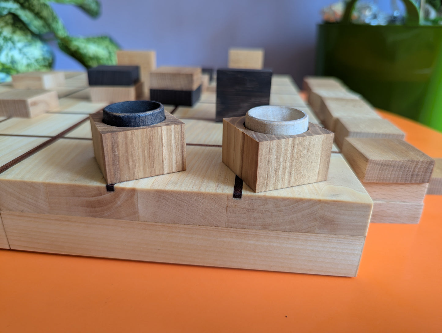 14" Foldable wooden Tak game set.