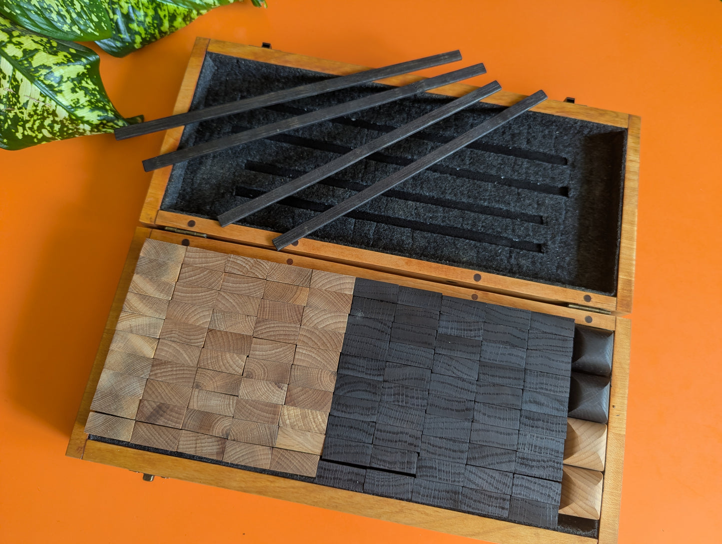 Foldable wooden Full 8x8 Tak game set
