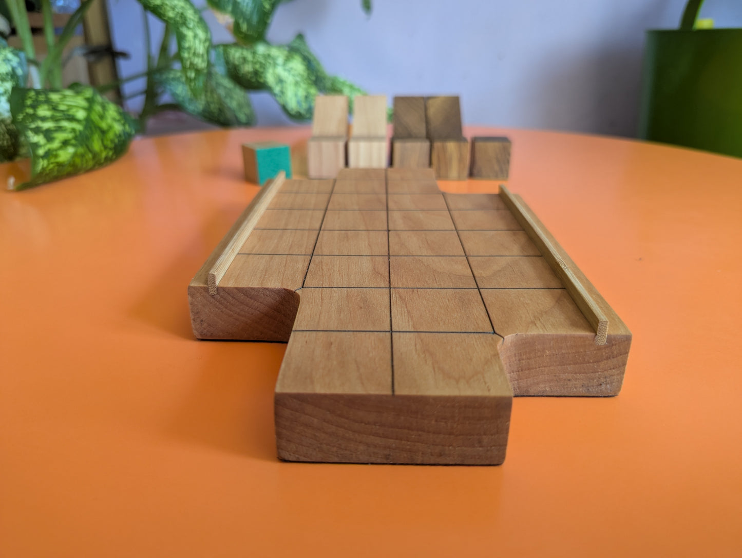 Wooden Push Fight game set. Magnetic pieces. Handmade