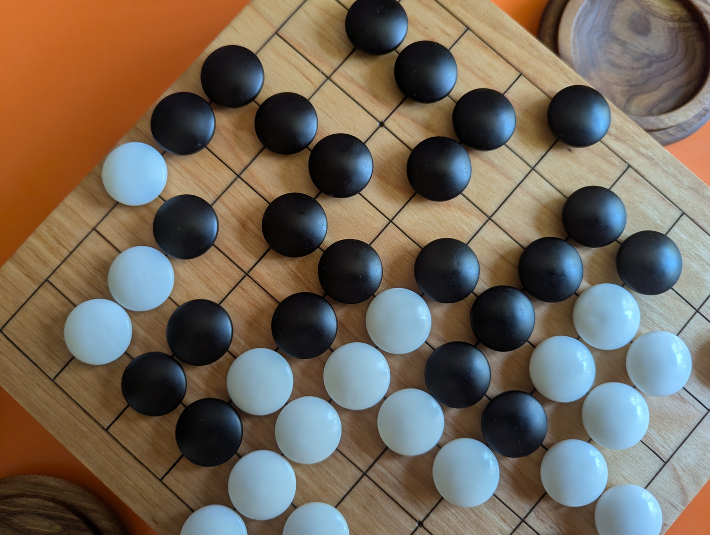 Solid alder 9x9 Goban. Hand carved game Go board