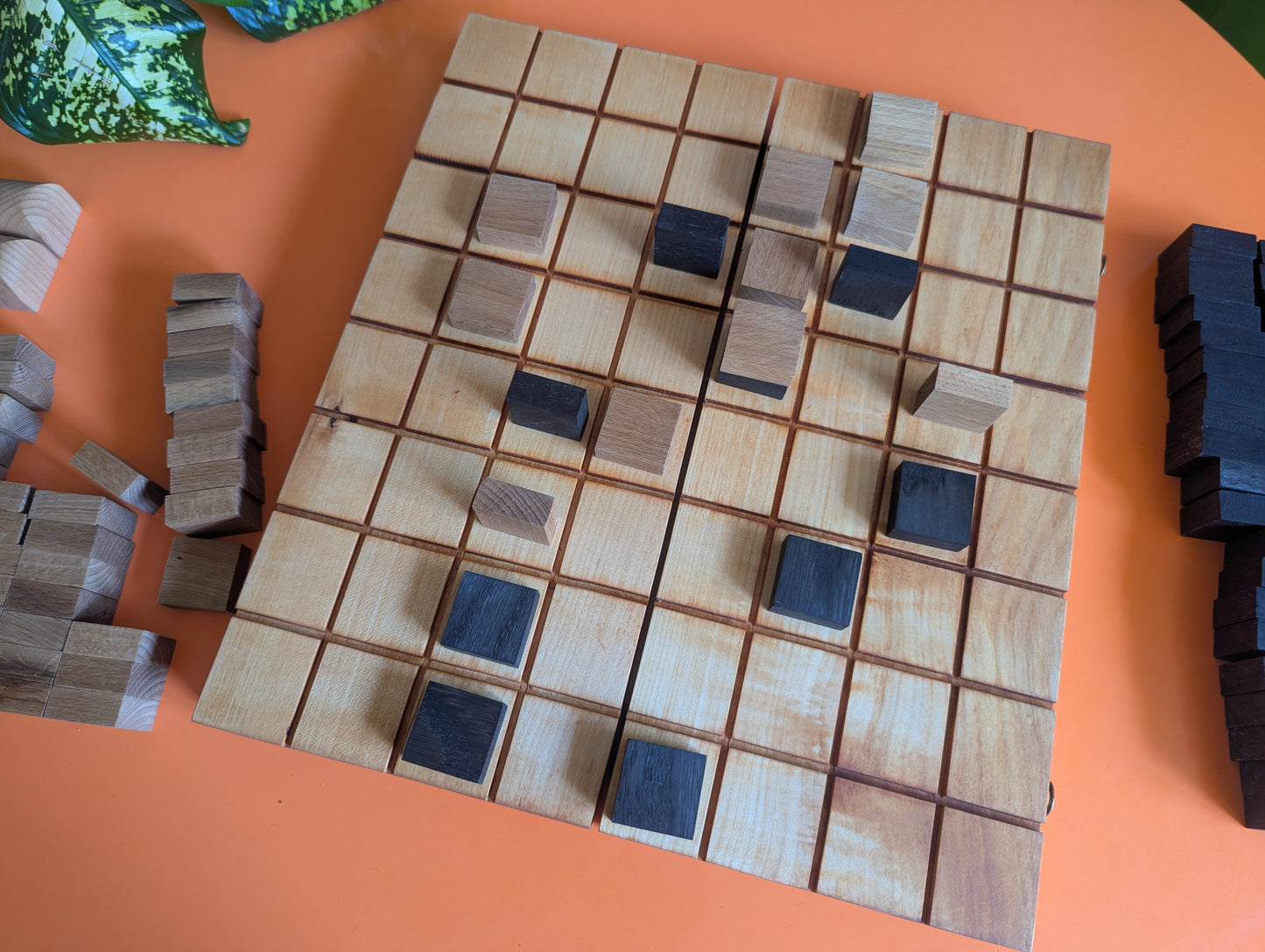 Foldable wooden Full 8x8 Tak game set