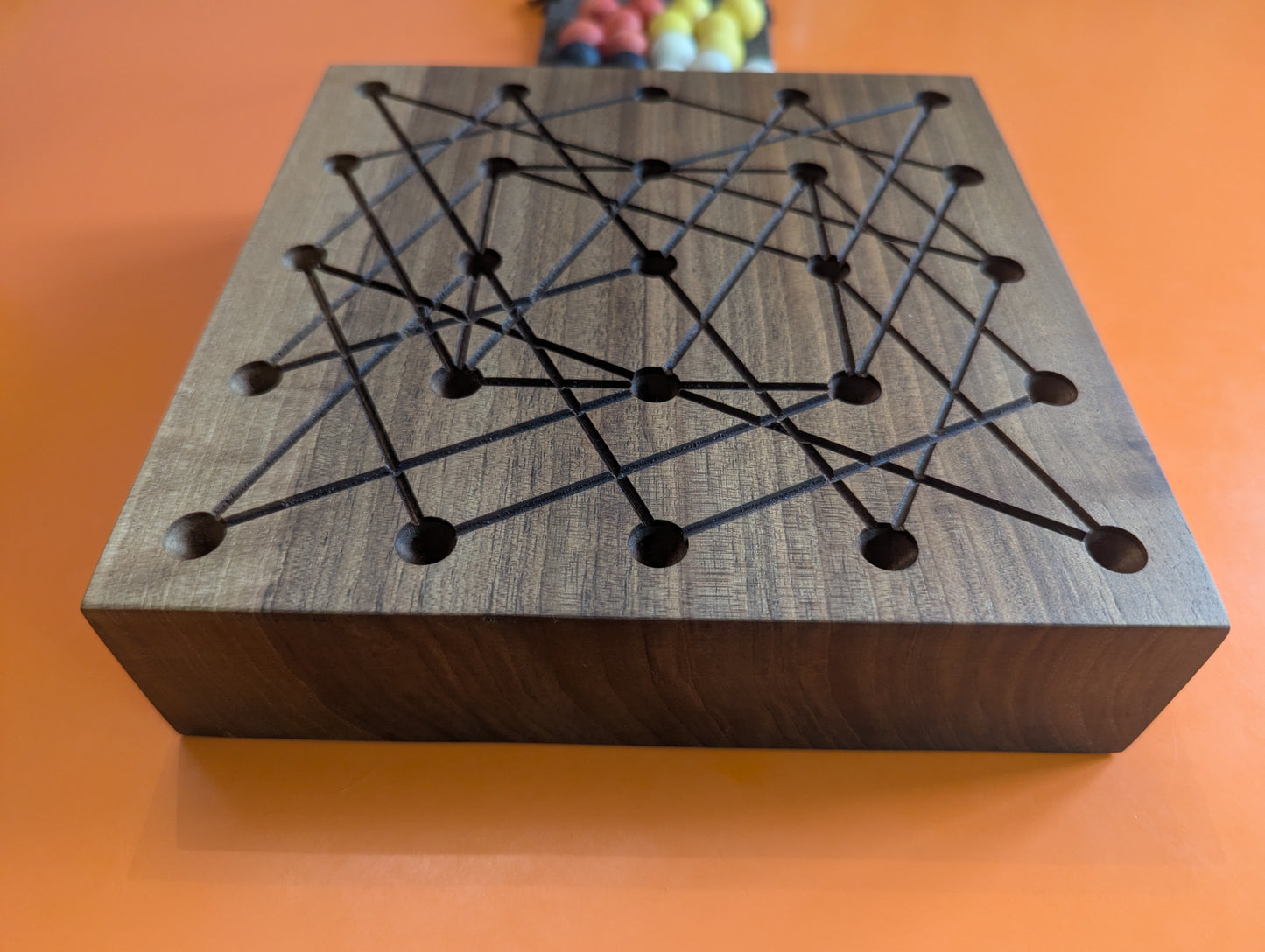 Wooden Jarmo/Jasir game set. Handmade Walnut wood board